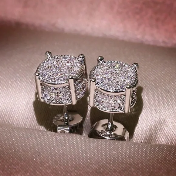 18k Plated Stud Earrings - Picture 2 of 3